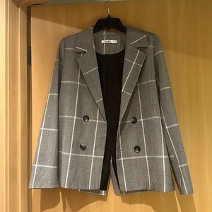 Checkered blazer